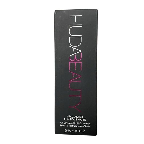Huda Beauty #FauxFilter Luminous Matte Foundation Chocolate Truffle 540G 1.18 fl - Picture 1 of 8